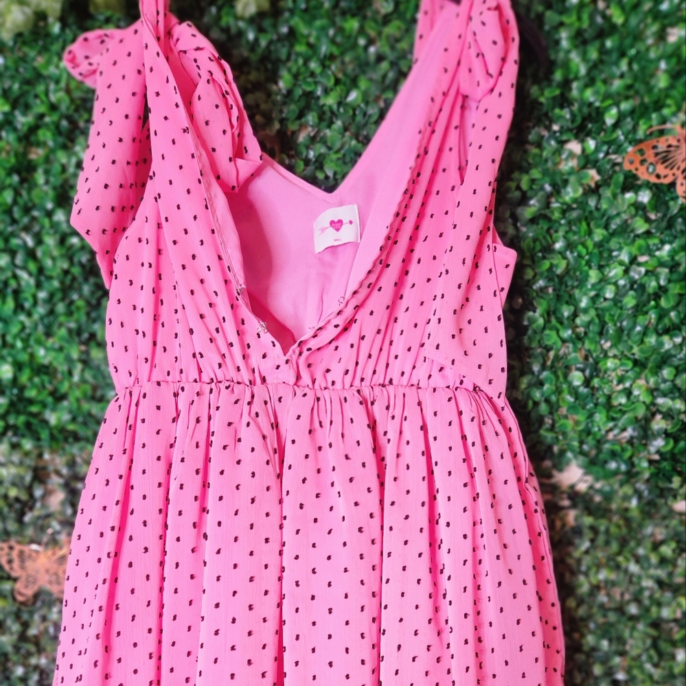 Pink Polka Dot Kids Dress